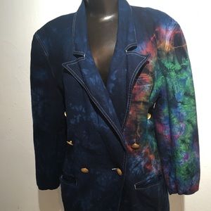Tie Dyed Liz Wear 80’s Blazer sz 8